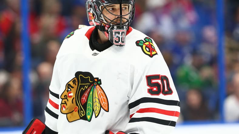 Blackhawks goaltender Corey Crawford