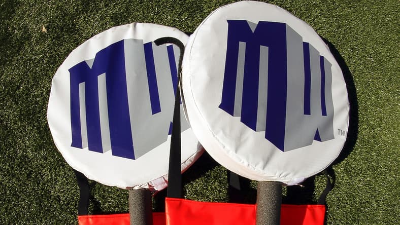 Mountain West Conference logos on football field