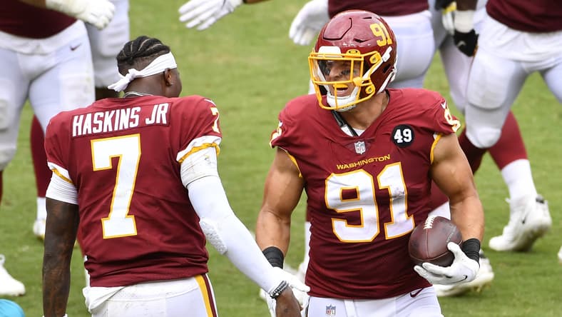 Washington Football Team QB Dwayne Haskins and DE Ryan Kerrigan