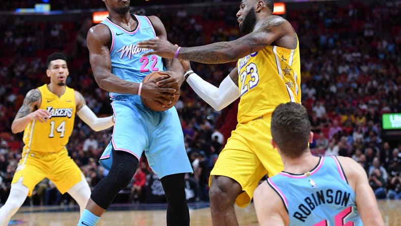 Heat Jimmy Butler vs Laker LeBron James