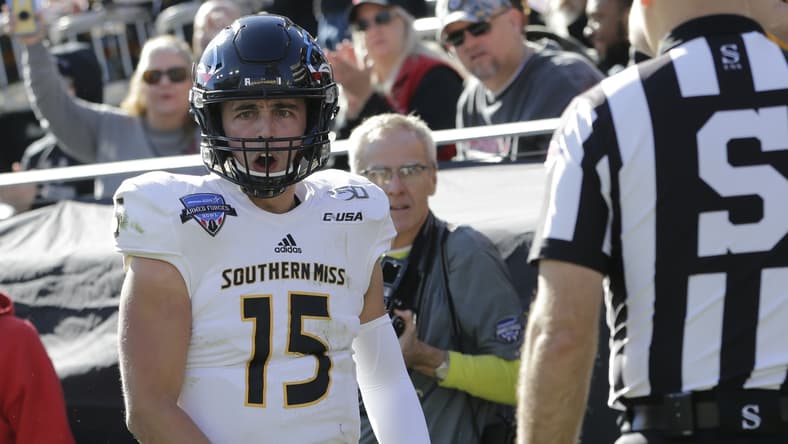 Southern Mississippi QB Jack Abraham during Armed Forces Bowl