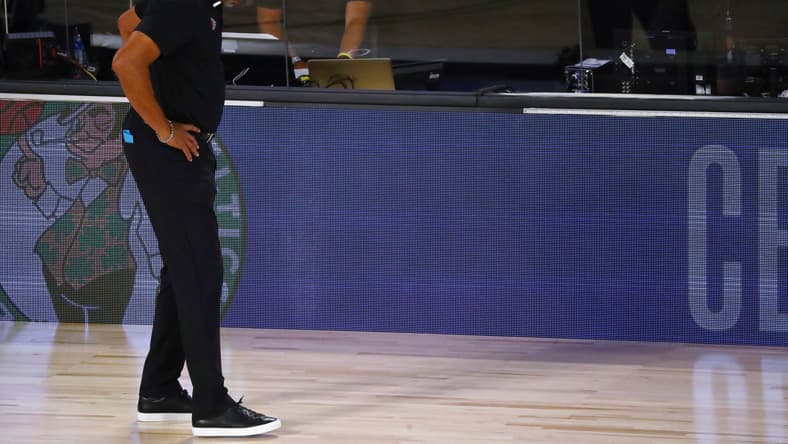 Clippers head coach Doc Rivers during NBA Playoffs against the Nuggets