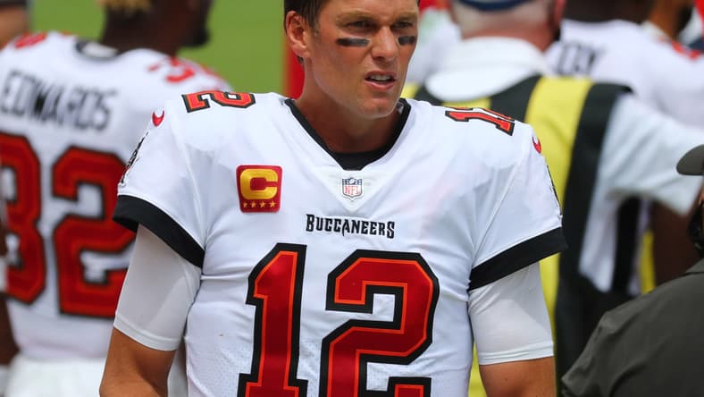 Buccaneers' Tom Brady during game against Buccaneers