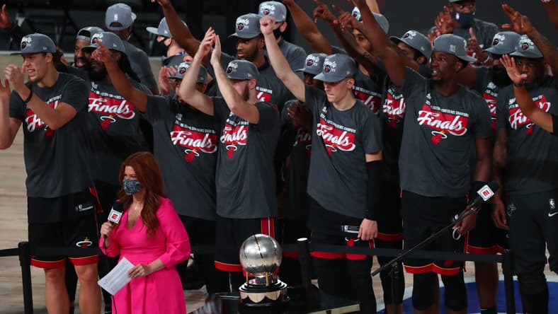 Miami Heat after earning trip to NBA Finals