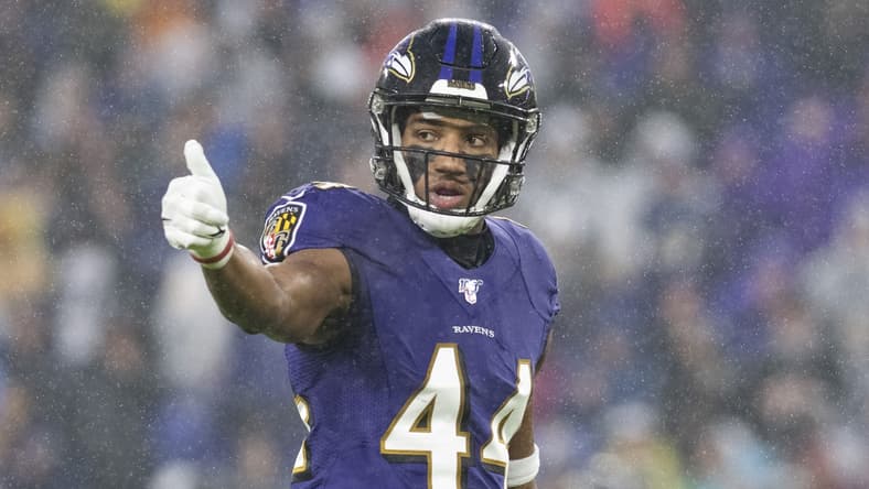 Ravens CB Marlon Humphrey during game against Steelers
