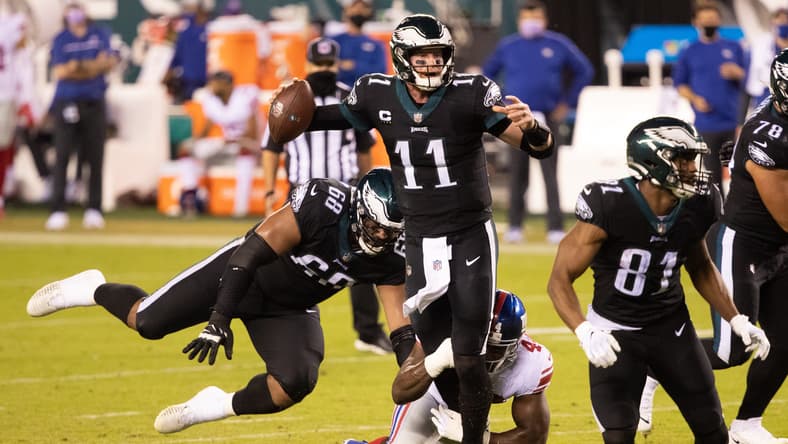 Philadelphia Eagles QB Carson Wentz against Giants