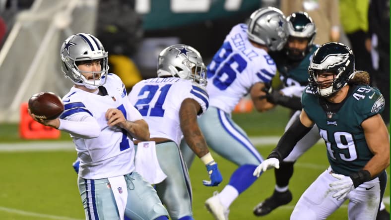 Cowboys QB Ben DiNucci against the Eagles