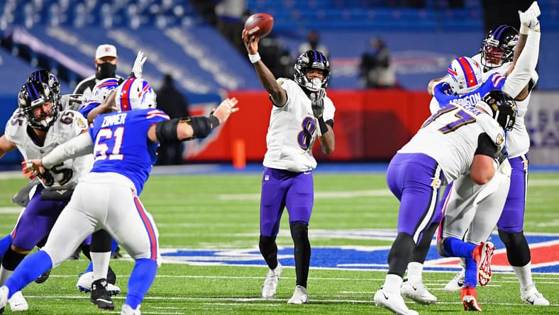 WATCH: Lamar Jackson throws crushing pick-6 vs. Bills in NFL playoffs