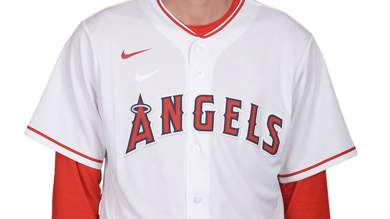 Feb 18, 2020; Tempe, Arizona, USA; Los Angeles Angels pitcher Kyle Keller poses for a photo during media day at Tempe Diablo Stadium. Mandatory Credit: Joe Camporeale-USA TODAY Sports