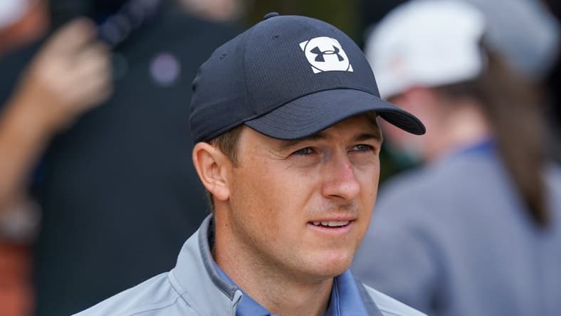Apr 4, 2021; San Antonio, Texas, USA; Jordan Spieth before the final round of the Valero Texas Open golf tournament. Mandatory Credit: Daniel Dunn-USA TODAY Sports