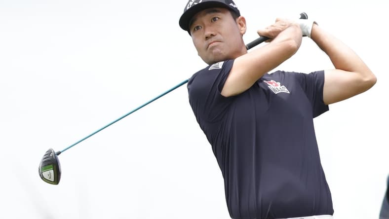 May 19, 2021; Kiawah Island, South Carolina, USA; Kevin Na hits a tee shot on the fifteenth hole during a practice round for the PGA Championship golf tournament at Ocean Course at Kiawah Island Resort. Mandatory Credit: Geoff Burke-USA TODAY Sports