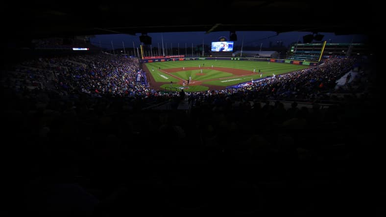 Jul 16, 2021; Buffalo, New York, USA; A general view of Sahlen Field during a game between the Toronto Blue Jays and the Texas Rangers. Mandatory Credit: Timothy T. Ludwig-USA TODAY Sports