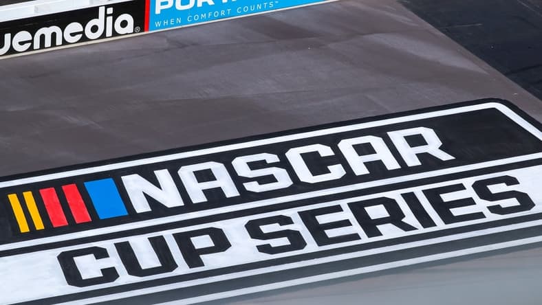 The NASCAR Cup Series logo printed on the front stretch on Mar. 6, 2020 at Phoenix Raceway in Avondale, AZ. (Brady Klain/The Republic)

Cent02 79le7rp7tty1co1zefrw Original