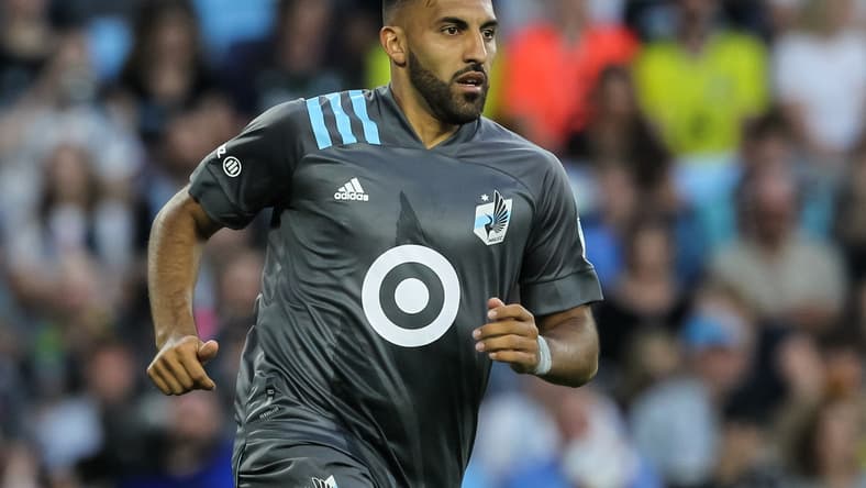 Jun 23, 2021; Saint Paul, MN, Saint Paul, MN, USA; Minnesota United forward Ramon Abila (9) runs on the field against Austin FC in the second half at Allianz Field. Mandatory Credit: David Berding-USA TODAY Sports