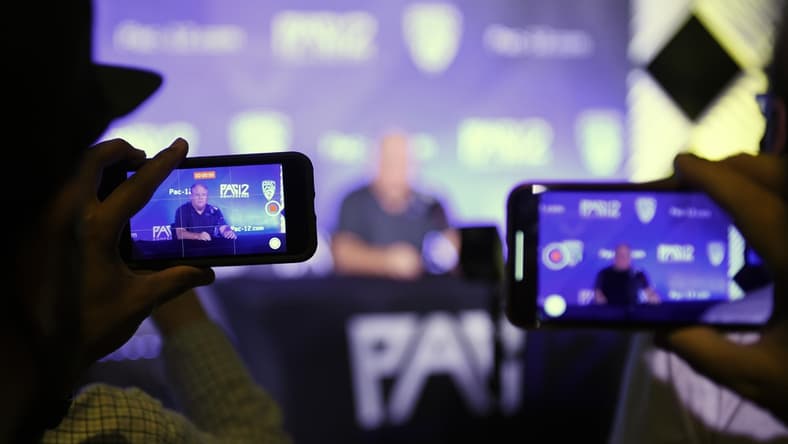 Jul 27, 2021; Hollywood, CA, USA; UCLA Bruins head coach Chip Kelly speaks with the media during the Pac-12 football Media Day at the W Hollywood. Mandatory Credit: Kelvin Kuo-USA TODAY Sports