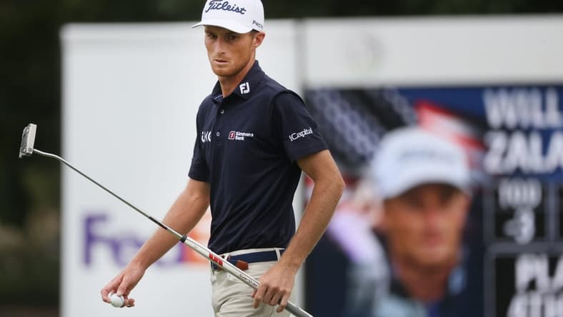 Will Zalatoris inspects the green before his putt during the second round of the World Golf Championships FedEx-St. Jude Invitational at TPC Southwind  in Memphis, Tenn. on Friday, August 6, 2021.

Jrca6475