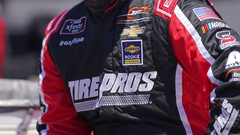 May 8, 2021; Darlington, SC, USA; NASCAR Xfinity Series driver Josh Berry looks on prior to the Steakhouse Elite 200 at Darlington Raceway. Mandatory Credit: Jasen Vinlove-USA TODAY Sports