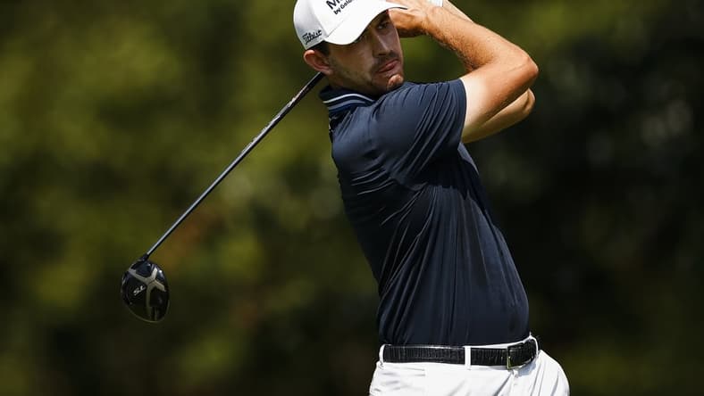 Aug 27, 2021; Owings Mills, Maryland, USA; Patrick Cantlay plays his shot from the second tee during the second round of the BMW Championship golf tournament. Mandatory Credit: Scott Taetsch-USA TODAY Sports