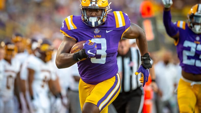 Andre Anthony runs back a fumble to score as The LSU Tigers take on Central Michigan Chippewas in Tiger Stadium. Saturday, Sept. 18, 2021.
Lsu Vs Central Michigan V1 7440