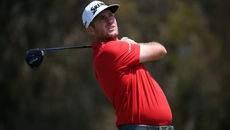 Jun 17, 2021; San Diego, California, USA; Taylor Pendrith plays his shot from the 12th tee during the first round of the U.S. Open golf tournament at Torrey Pines Golf Course. Mandatory Credit: Orlando Ramirez-USA TODAY Sports