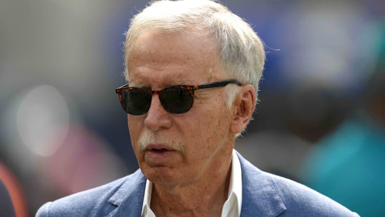 Oct 3, 2021; Inglewood, California, USA; Los Angeles Rams owner Stan Kroenke attends the game Arizona Cardinals at SoFi Stadium. Mandatory Credit: Kirby Lee-USA TODAY Sports