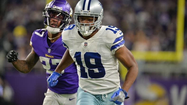 Oct 31, 2021; Minneapolis, Minnesota, USA; Dallas Cowboys wide receiver Amari Cooper (19) and Minnesota Vikings cornerback Cameron Dantzler (27) in action during the fourth quarter at U.S. Bank Stadium. Mandatory Credit: Jeffrey Becker-USA TODAY Sports
