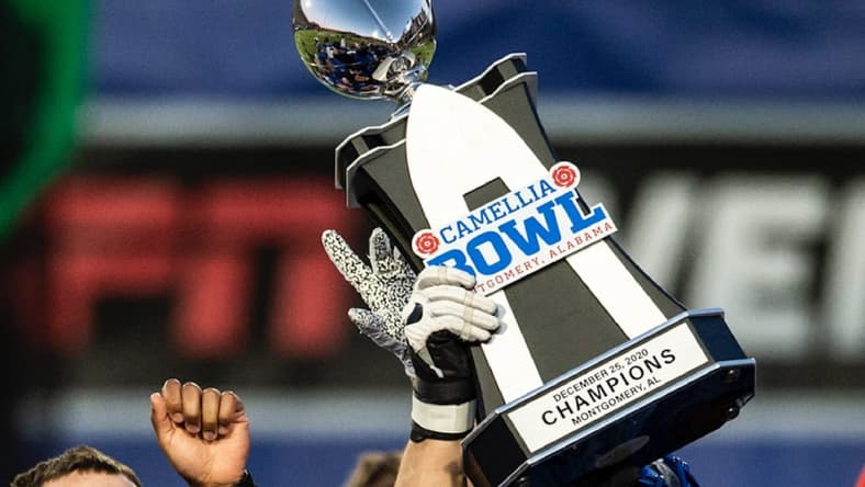 Georgia State and Ball State will battle for the Camellia Bowl championship trophy on Christmas Day in Montgomery.

Camellia Bowl Trophy