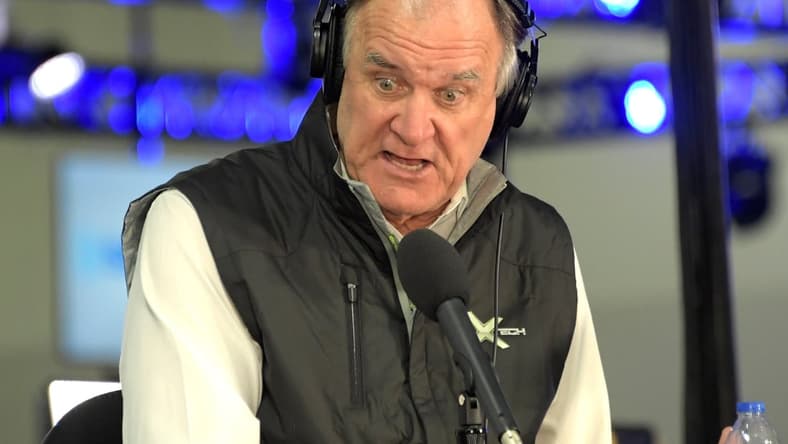 Jan 29, 2019; Atlanta, GA, USA; Brian Billick on radio row at the Super Bowl LIII media center at the Georgia World Congress Center. Mandatory Credit: Kirby Lee-USA TODAY Sports