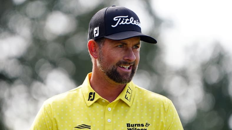 Nov 21, 2021; Sea Island, Georgia, USA; Webb Simpson walks off the second tee during the final round of the RSM Classic golf tournament at Sea Island Golf Club - Plantation Course. Mandatory Credit: John David Mercer-USA TODAY Sports