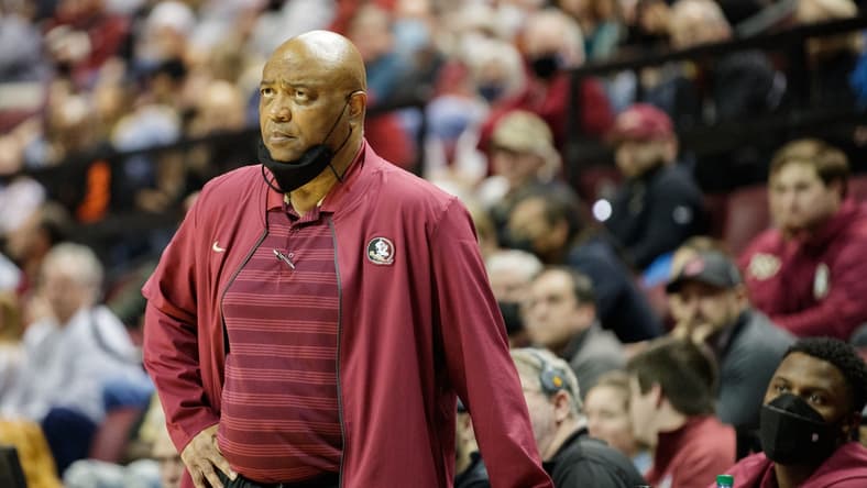 Florida State Seminoles head coach Leonard Hamilton watches as his player shoots a free throw. The Florida State Seminoles defeated the Miami Hurricanes 65-64 Tuesday, Jan. 11, 2022.
Fsu V Miami 723
