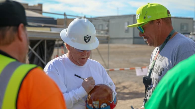 Mark Davis Raiders las Vegas stadium lunch
