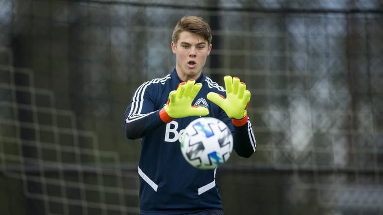 Jan 20, 2020; Vancouver, BC, Canada; Whitecaps player Isaac Boehmer during opening day of pre-season camp. Whitecaps MLS team training session at the Vancouver Whitecaps FC National Soccer Development Centre located at the University of British Columbia in Vancouver, BC, Canada. Mandatory Credit: Bob Frid/Vancouver White Caps-USA TODAY NETWORK