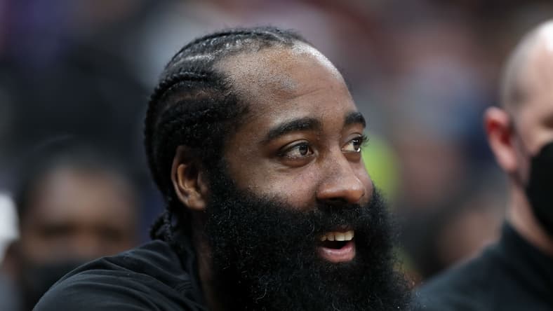 Feb 2, 2022; Sacramento, California, USA; Brooklyn Nets guard James Harden (13) during the game against the Sacramento Kings at Golden 1 Center. Mandatory Credit: Sergio Estrada-USA TODAY Sports