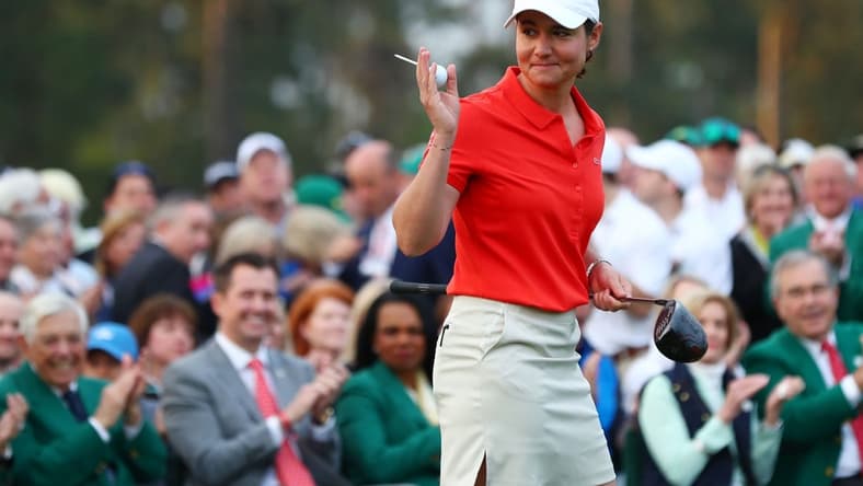 Apr 6, 2019; Augusta, GA, USA; Honorary starter Lorena Ochoa participates in the first tee ceremony to begin the final round of the Augusta National Women's Amateur golf tournament at Augusta National GC. Mandatory Credit: Rob Schumacher-USA TODAY Sports