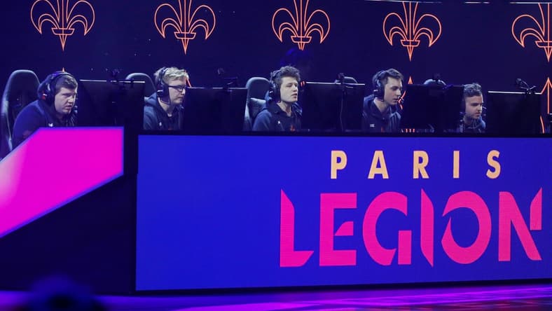 Jan 26, 2020; Minneapolis, Minnesota, USA; Paris Legion competes against the London Royal Ravens during the Call of Duty League Launch Weekend at The Armory. Mandatory Credit: Bruce Kluckhohn-USA TODAY Sports