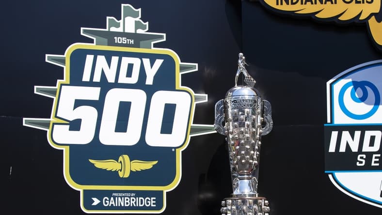 May 30, 2021; Indianapolis, Indiana, USA; General view of the Borg-Warner Trophy during the IndyCar Series 105th Running of the Indianapolis 500 at Indianapolis Motor Speedway. Mandatory Credit: Mark J. Rebilas-USA TODAY Sports