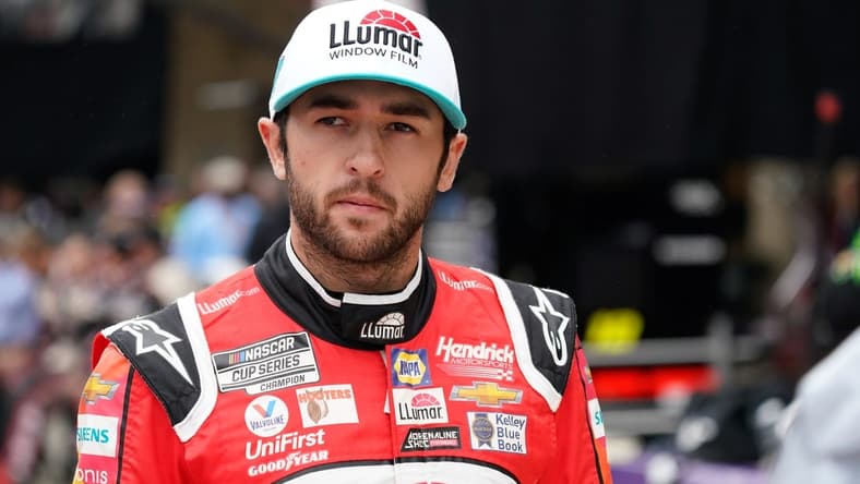 May 23, 2021; Austin, Texas, USA; NASCAR Cup Series driver Chase Elliott (9) walks to his car on pit road before the EchoPark Texas Grand Prix at Circuit of the Americas. Mandatory Credit: Scott Wachter-USA TODAY Sports