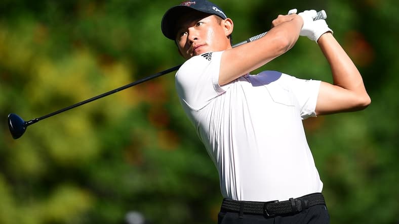 Feb 17, 2022; Pacific Palisades, California, USA; Colin Morikawa hits from the fourth tee during the first round of the Genesis Invitational golf tournament. Mandatory Credit: Gary A. Vasquez-USA TODAY Sports