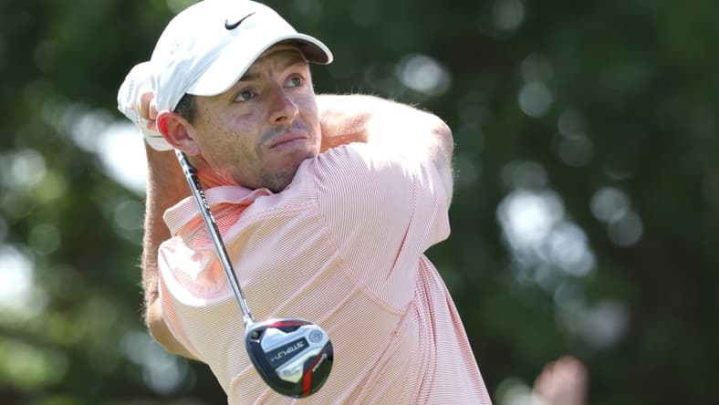 Mar 6, 2022; Orlando, Florida, USA; Rory McIlroy hits his tee shot on the first hole during the final round of the Arnold Palmer Invitational golf tournament. Mandatory Credit: Reinhold Matay-USA TODAY Sports