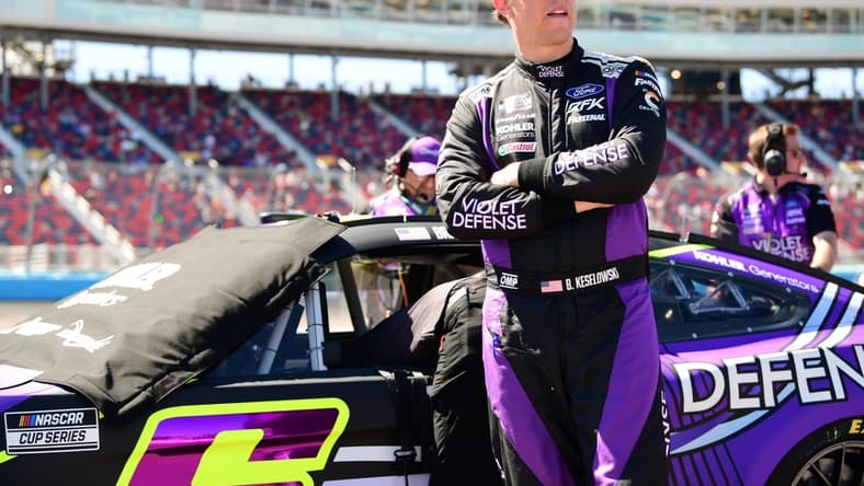 Mar 12, 2022; Avondale, Arizona, USA; NASCAR Cup Series driver Brad Keselowski (6) during qualifying for the Ruoff Mortgage 500 at Phoenix Raceway. Mandatory Credit: Gary A. Vasquez-USA TODAY Sports