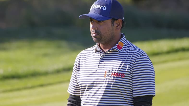 Mar 13, 2022; Ponte Vedra Beach, Florida, USA; Anirban Lahiri walks to the green during the third round of THE PLAYERS Championship golf tournament. Mandatory Credit: David Yeazell-USA TODAY Sports