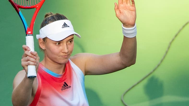 Elena Rybakina of Kazakhstan waves to the crowd after defeating Victoria Azarenka of Belarus during the BNP Paribas Open in Indian Wells, Calif., on Monday, March 14, 2022.

Bnp Paribas Open Azarenka Vsrybakina450