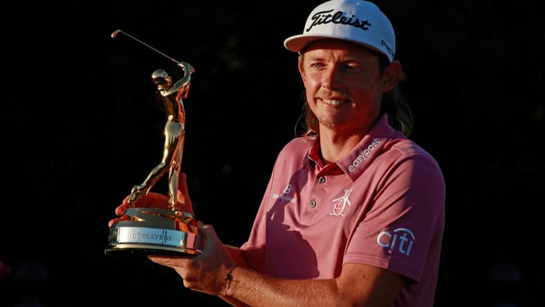 March 14: Cameron Smith holds up The Players Championship trophy at TPC Sawgrass in Ponte Vedra Beach, Florida.
Syndication Florida Times Union