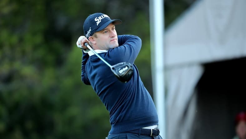 Mar 31, 2022; San Antonio, Texas, USA; Russell Knox of Scotland hits a tee shot on the first hole during the first round of the Valero Texas Open golf tournament. Mandatory Credit: Erik Williams-USA TODAY Sports