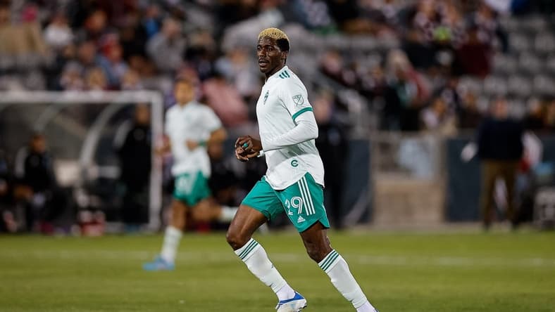 Apr 23, 2022; Commerce City, Colorado, USA; Colorado Rapids forward Gyasi Zardes (29) in the second half against Charlotte FC at Dick's Sporting Goods Park. Mandatory Credit: Isaiah J. Downing-USA TODAY Sports