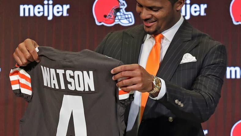 Browns QB Deshaun Watson is still facing multiple lawsuits in Texas.
Syndication Akron Beacon Journal