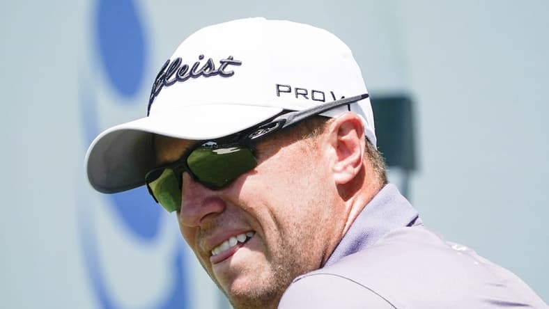 May 14, 2022; McKinney, Texas, USA; Justin Thomas on the sixth while waiting the group behind to hit onto the green during the third round of the AT&T Byron Nelson golf tournament. Mandatory Credit: Raymond Carlin III-USA TODAY Sports