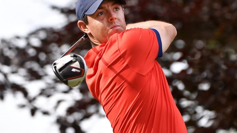 Jun 9, 2019; Hamilton, Ontario, CAN; Rory McIlroy tees off on the seventeenth hole during the final round of the 2019 RBC Canadian Open golf tournament at Hamilton Golf & Country Club. Mandatory Credit: Eric Bolte-USA TODAY Sports