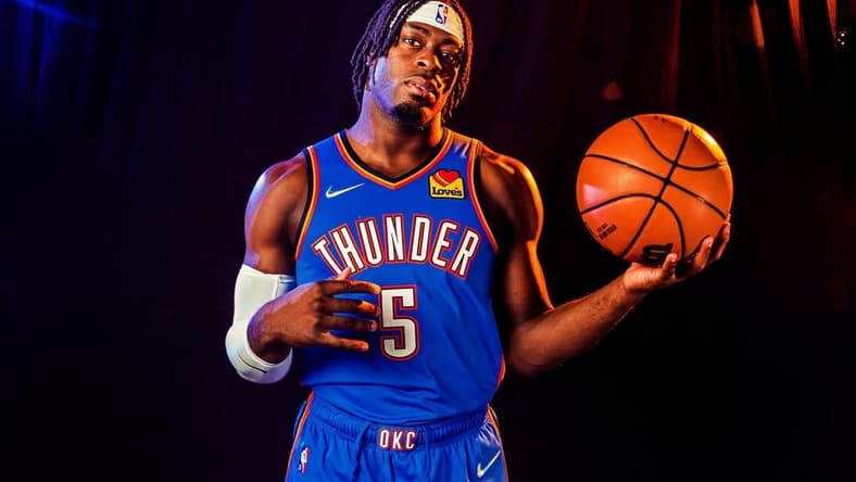 Thunder guard Lu Dort led the league in drawing offensive fouls last season, with 57 fouls drawn.

Thunder