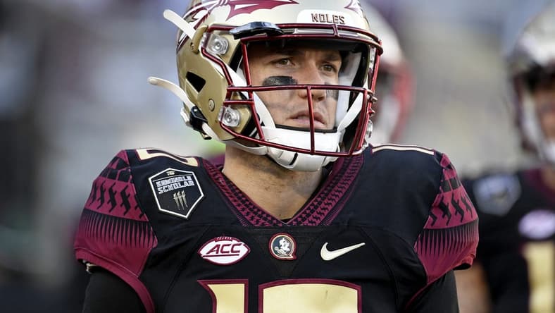 Nov 6, 2021; Tallahassee, Florida, USA; Florida State Seminoles quarterback McKenzie Milton (10) during the game against the North Carolina State Wolfpack at Doak S. Campbell Stadium. Mandatory Credit: Melina Myers-USA TODAY Sports